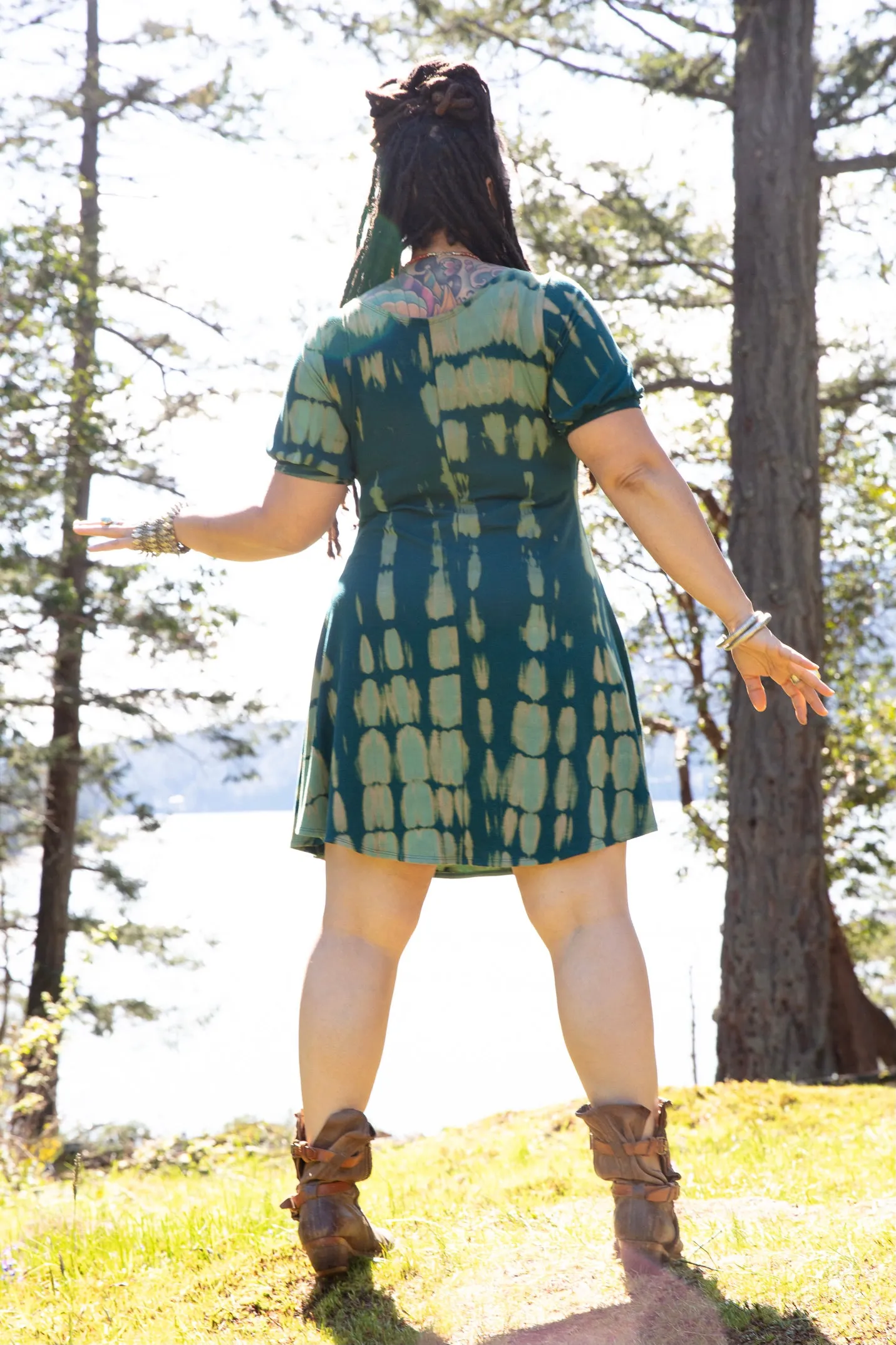 Pyramid Dress - short - shibori