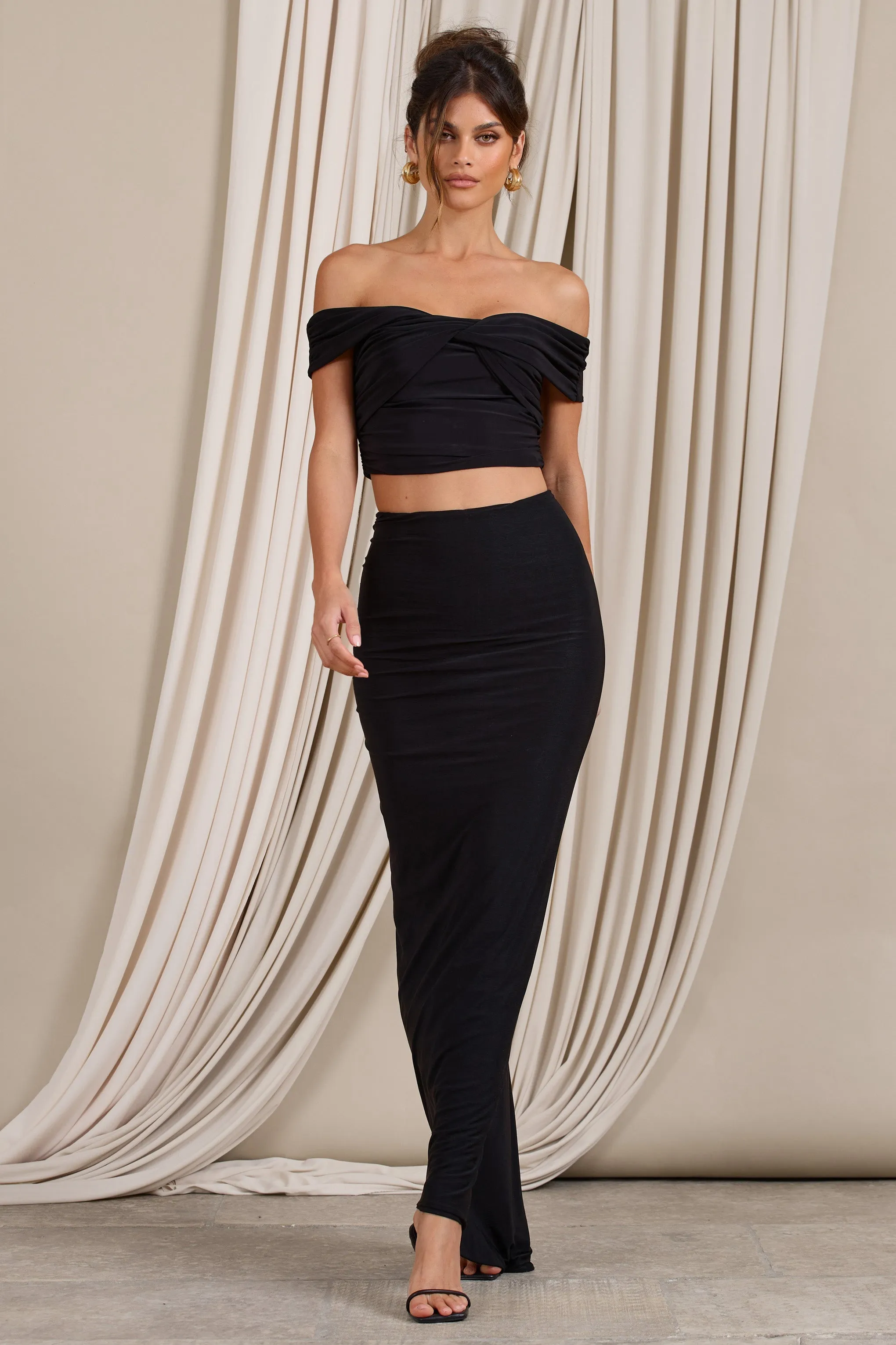 Raye | Black High Bodycon Pencil Skirt