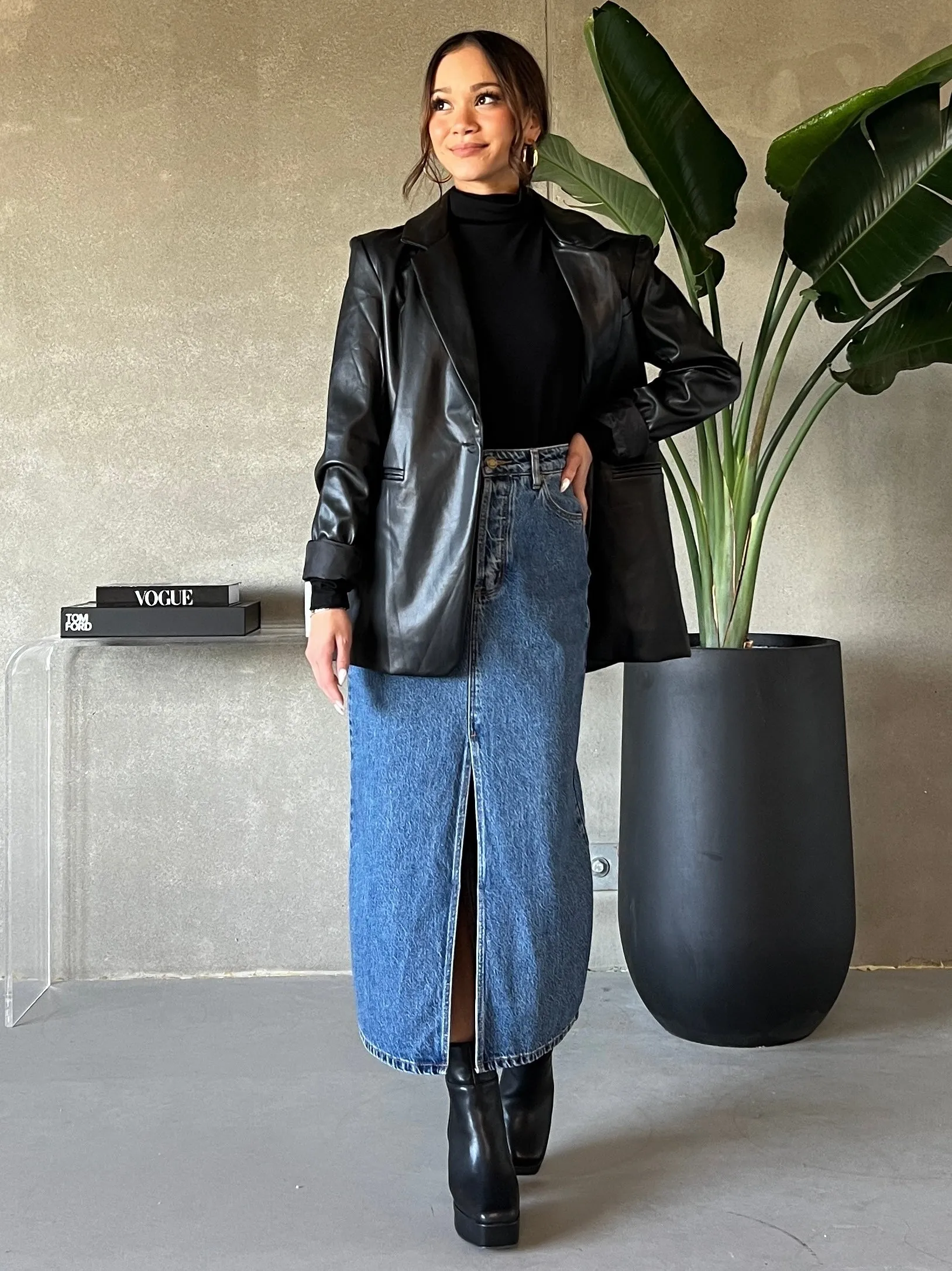 ROLLA'S Chicago Denim Maxi Skirt