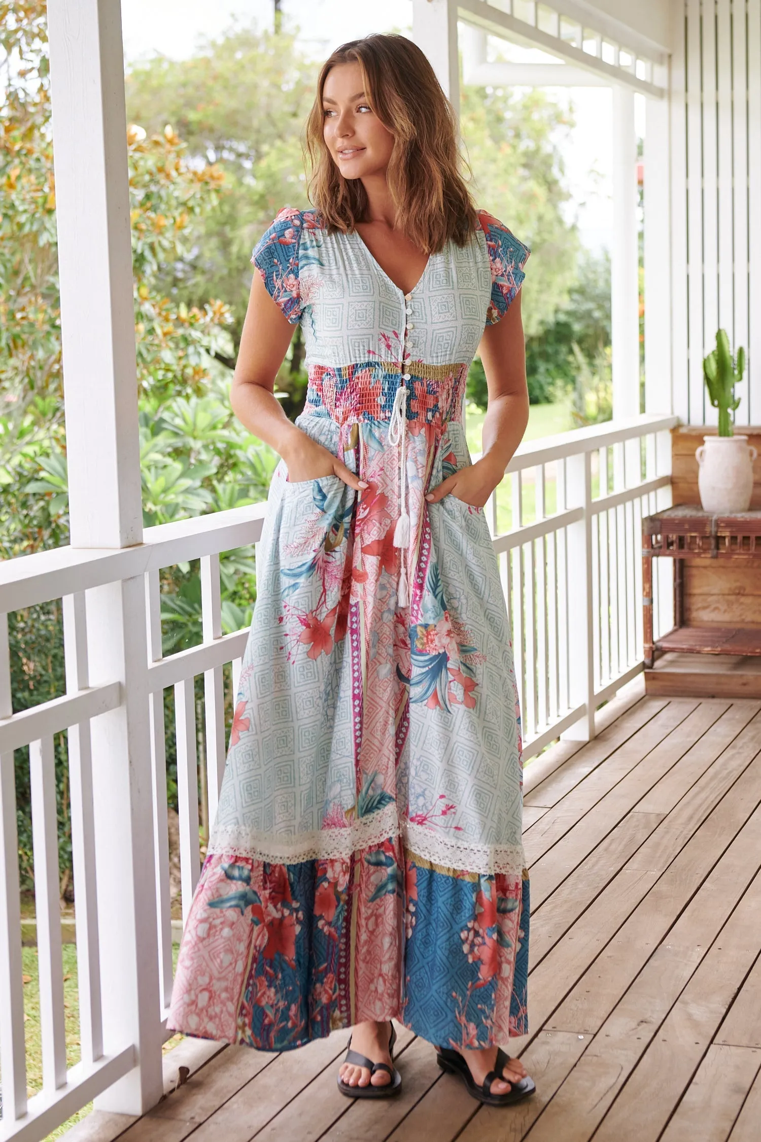 Romi Maxi Dress in Cemeli Print