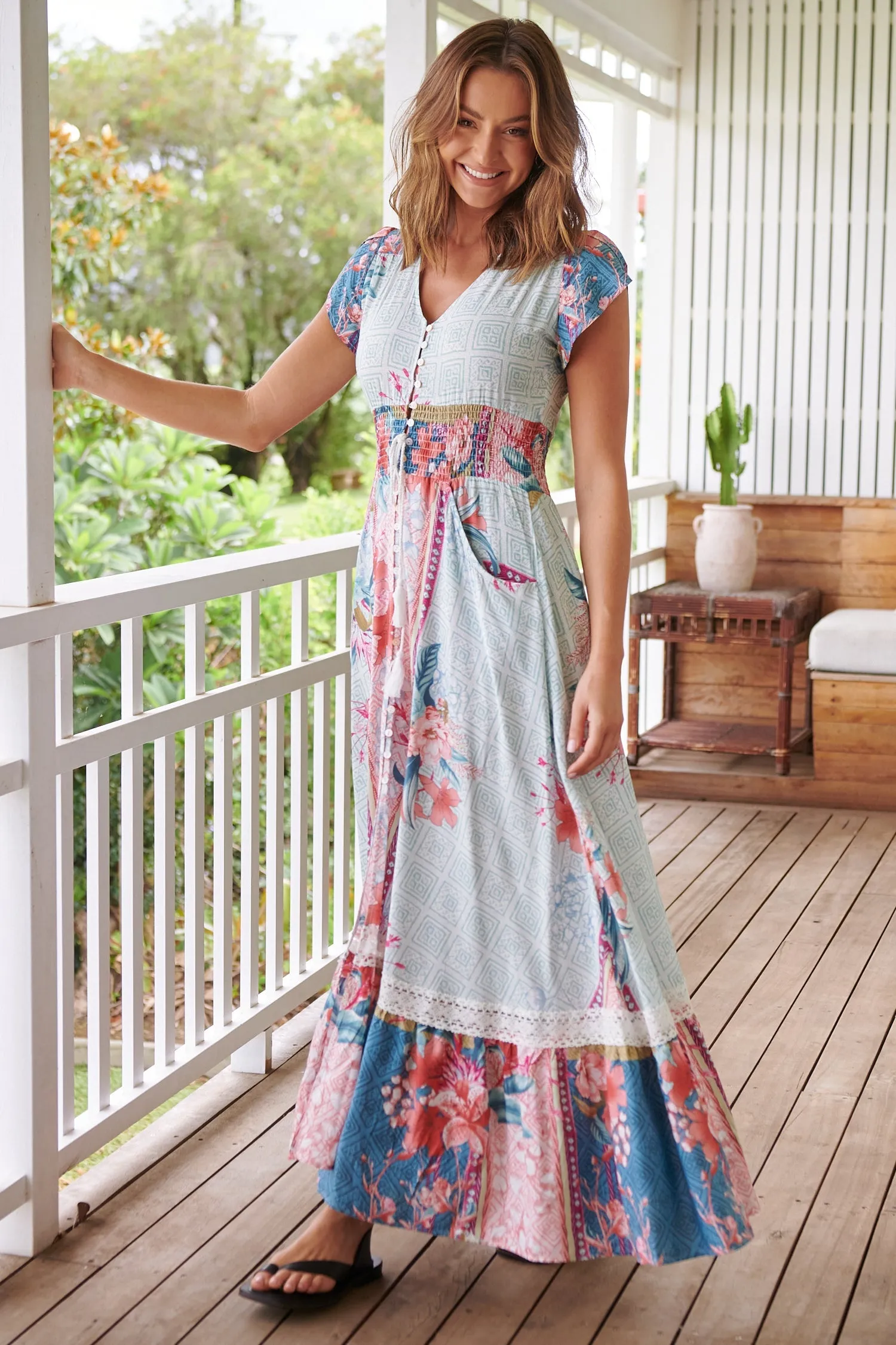 Romi Maxi Dress in Cemeli Print