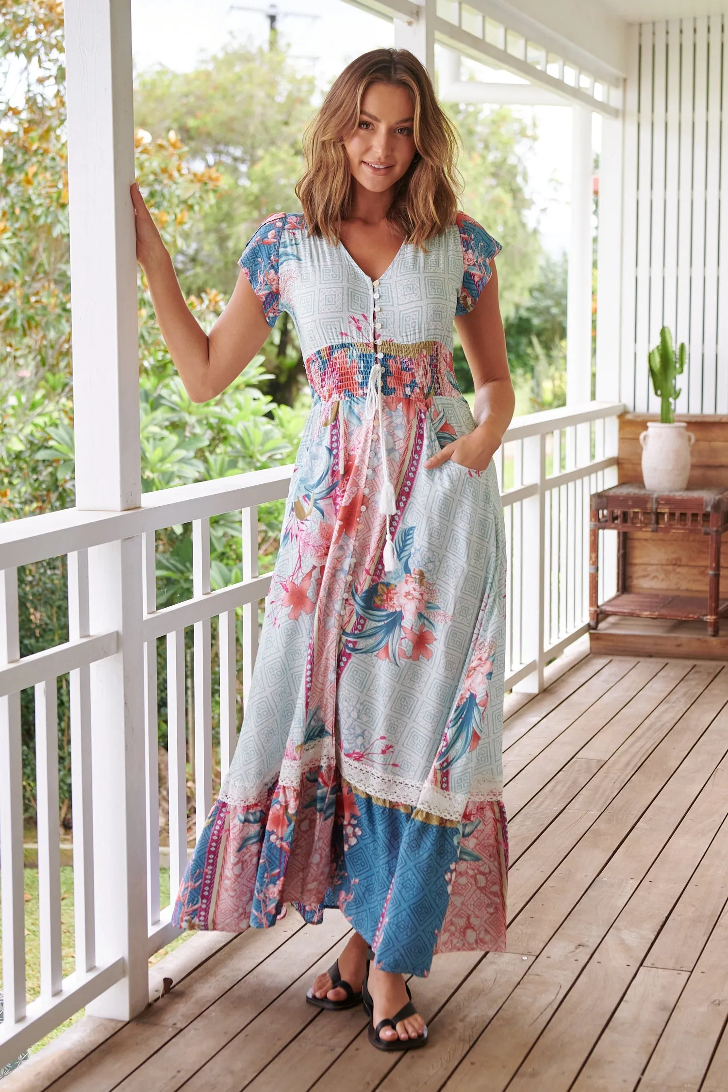 Romi Maxi Dress in Cemeli Print