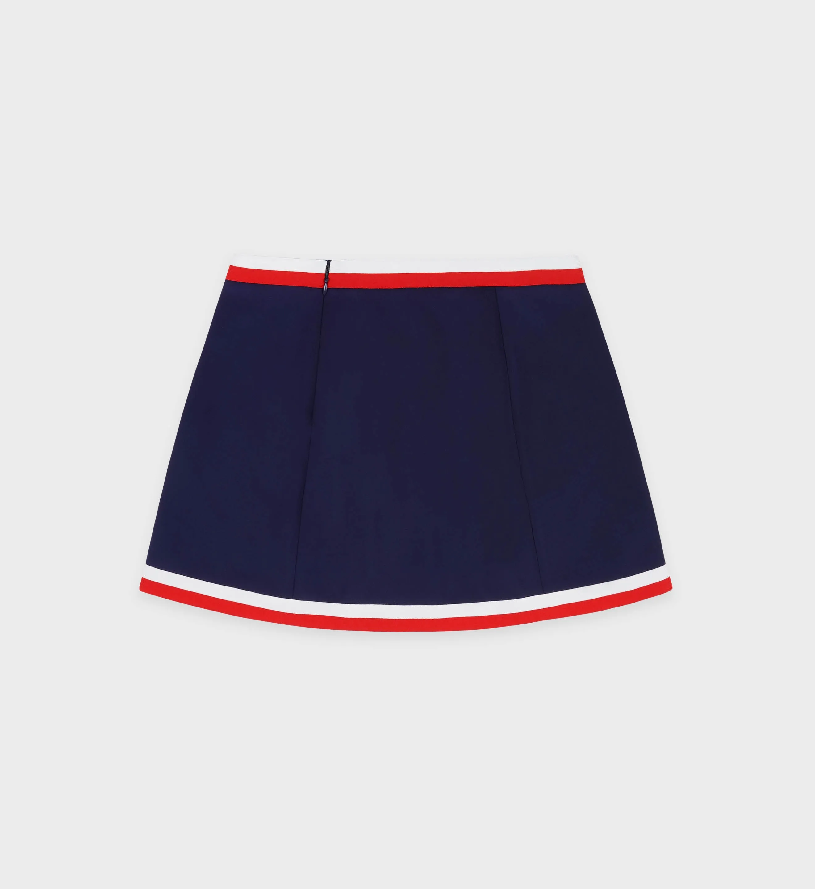 Serif Logo Mila Skirt - Navy/White/Red