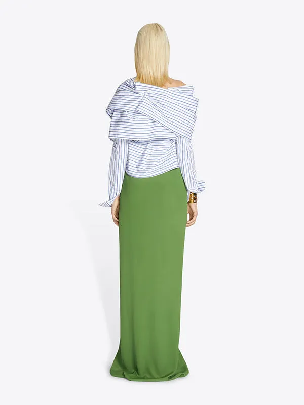 Sinas Long Tape Skirt in Green