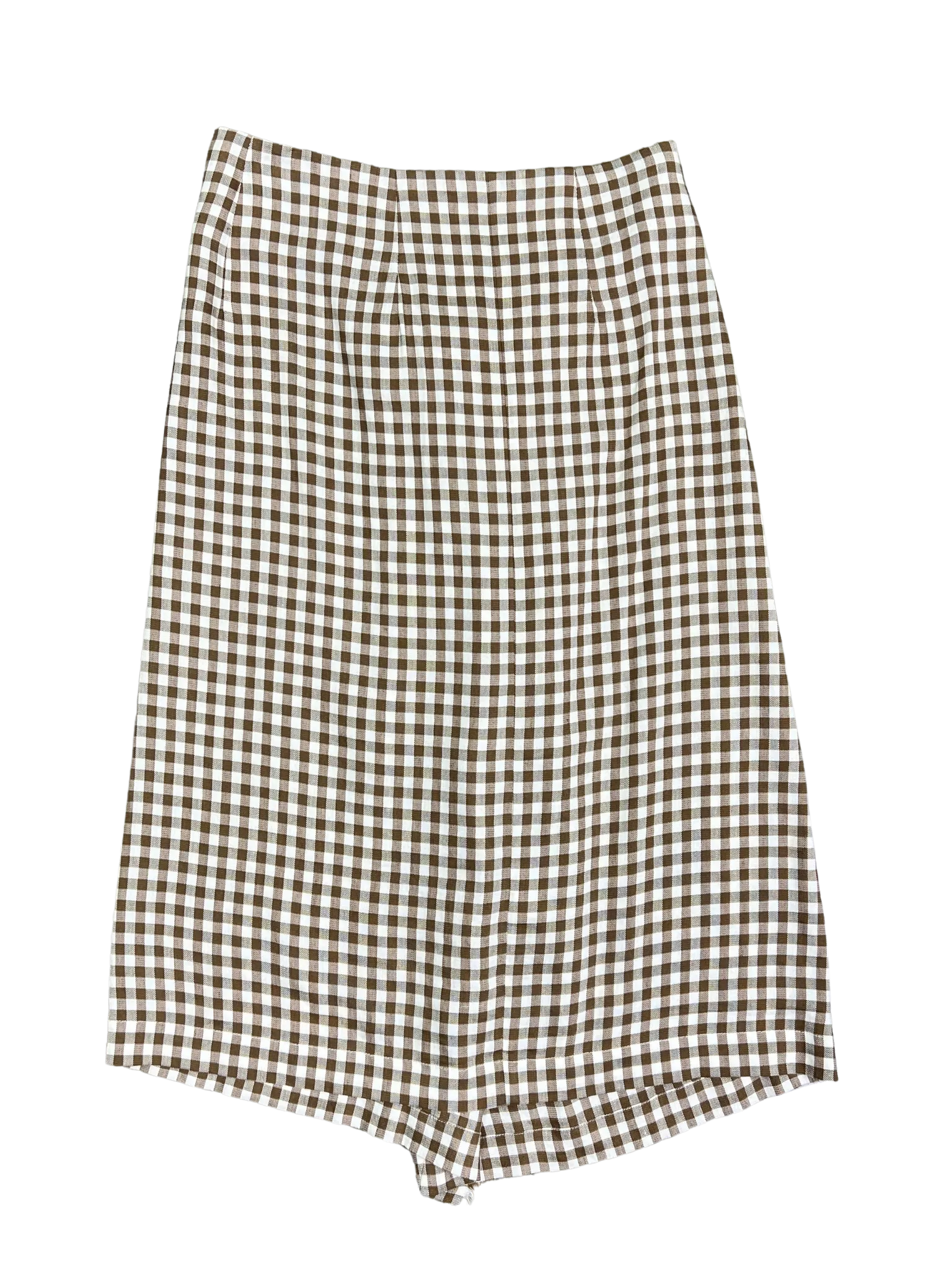 Size 8 - Scanlan Theodore Brown Gingham Skirt