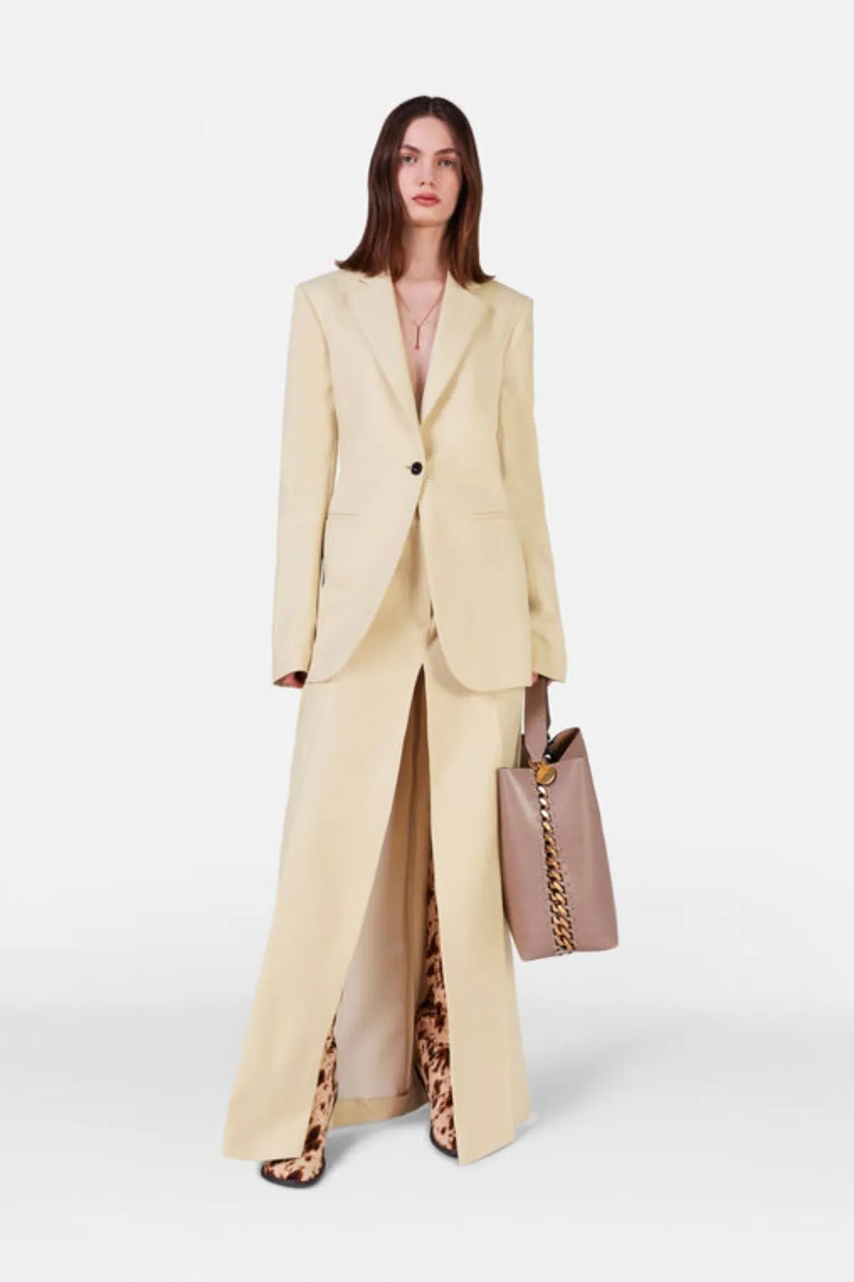 Stella McCartney Split Front Maxi Skirt - Butter