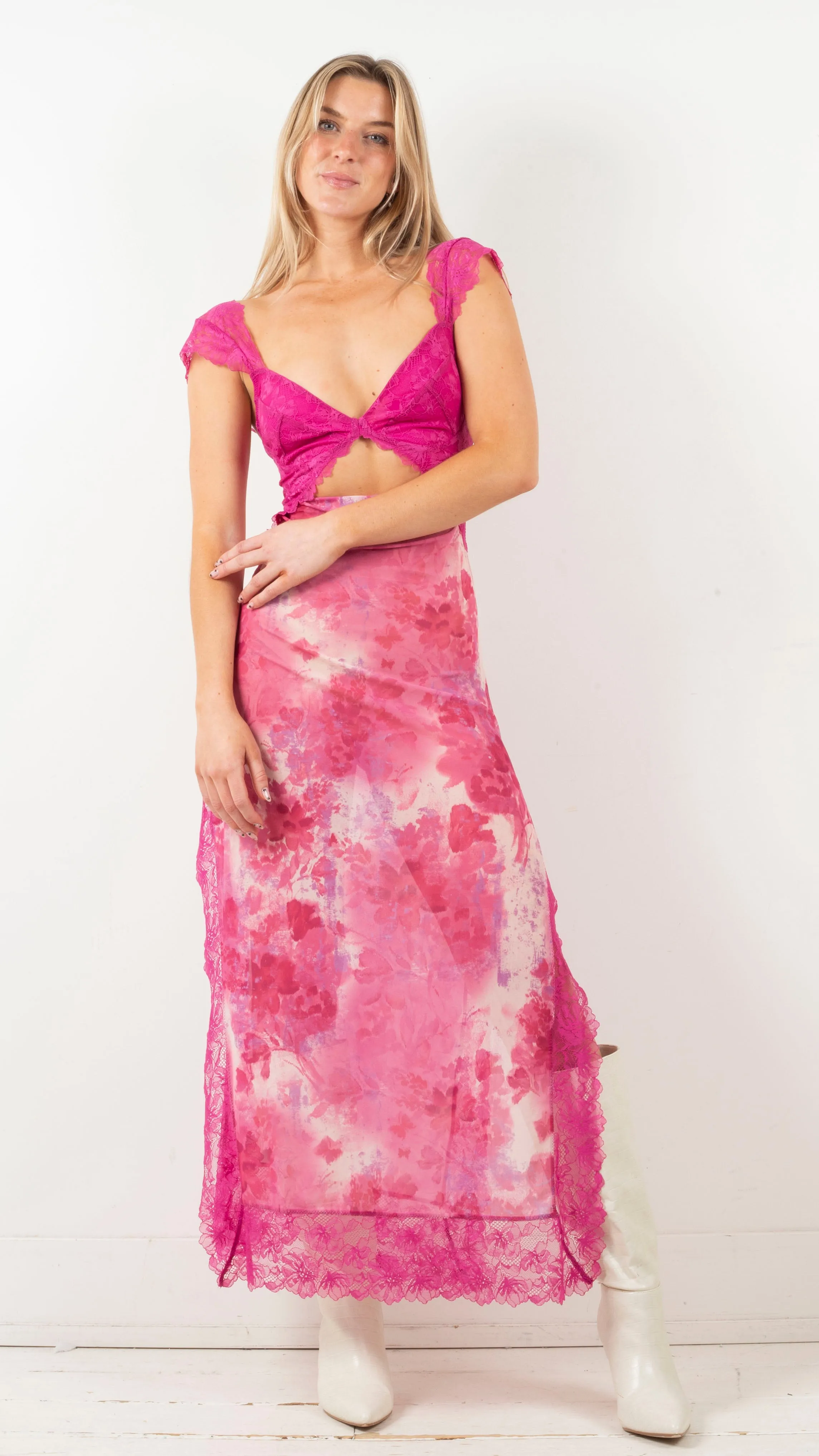 Suddenly Fine Maxi Slip - Rosey Combo