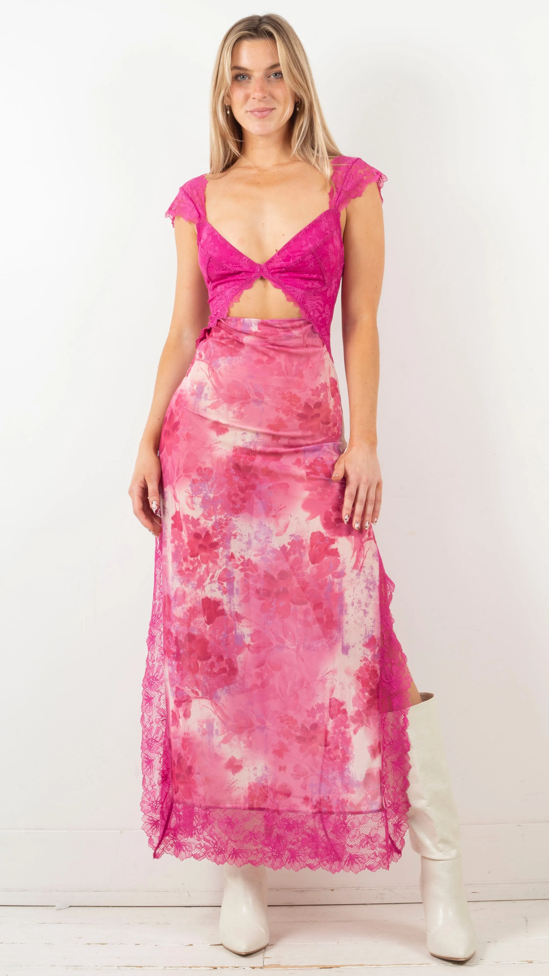 Suddenly Fine Maxi Slip - Rosey Combo