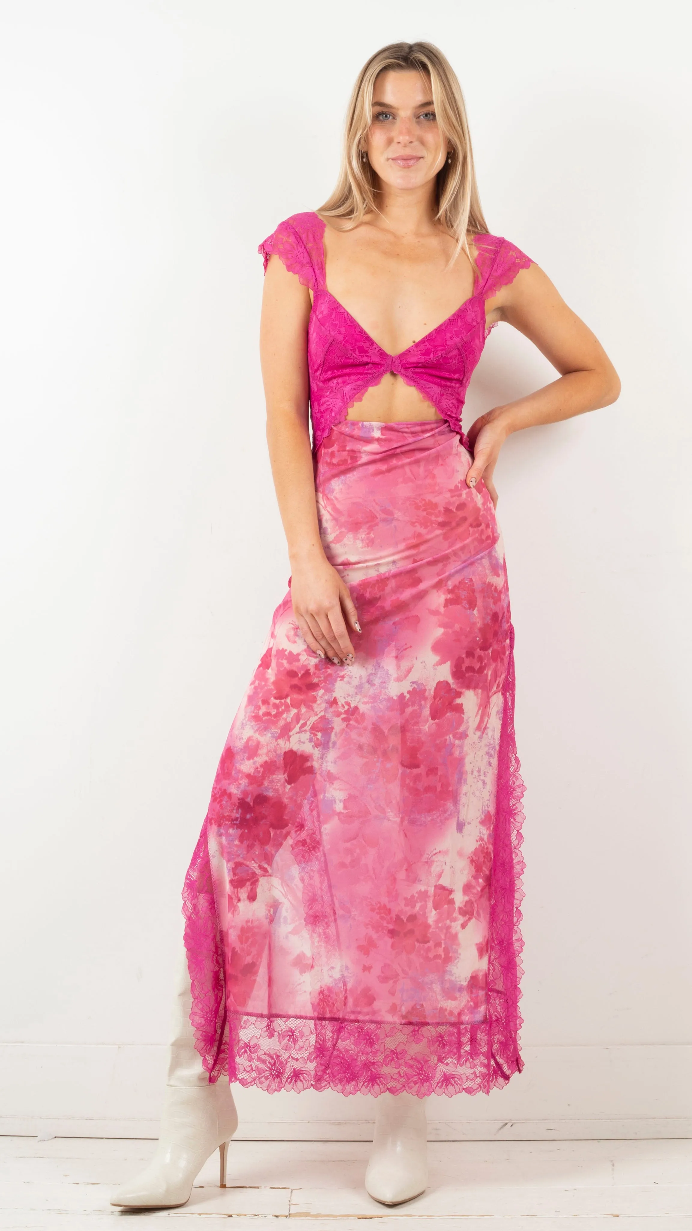 Suddenly Fine Maxi Slip - Rosey Combo