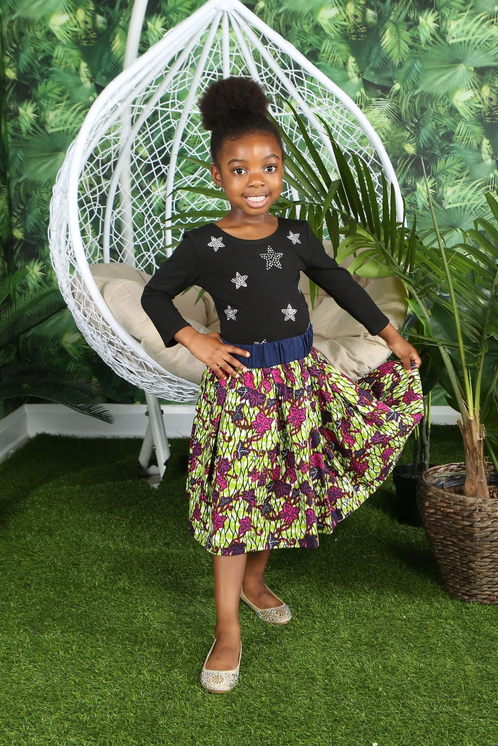 TAMIA AFRICAN PRINT GIRLS' SKIRT