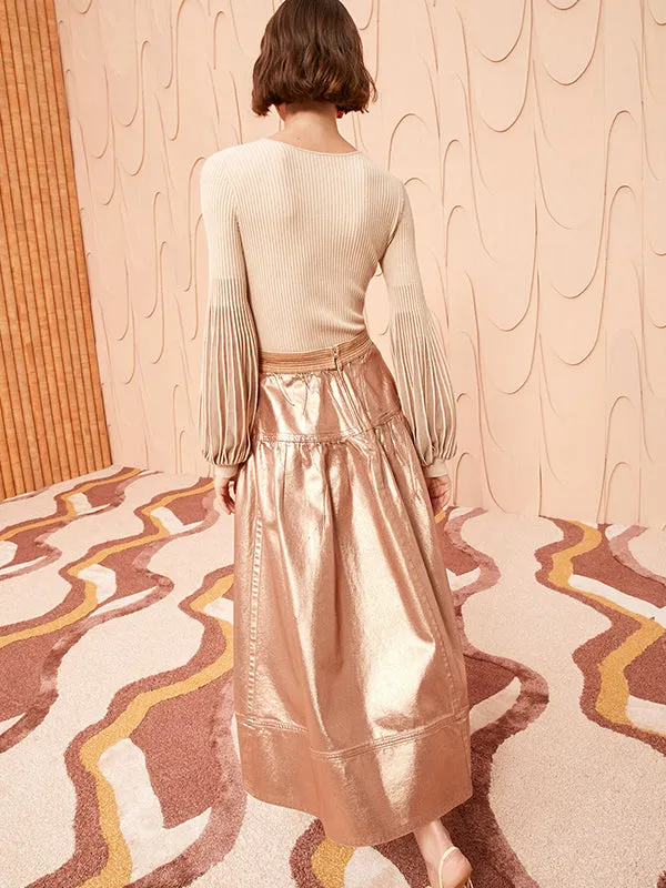 The Astrid Skirt in Copper Foiled