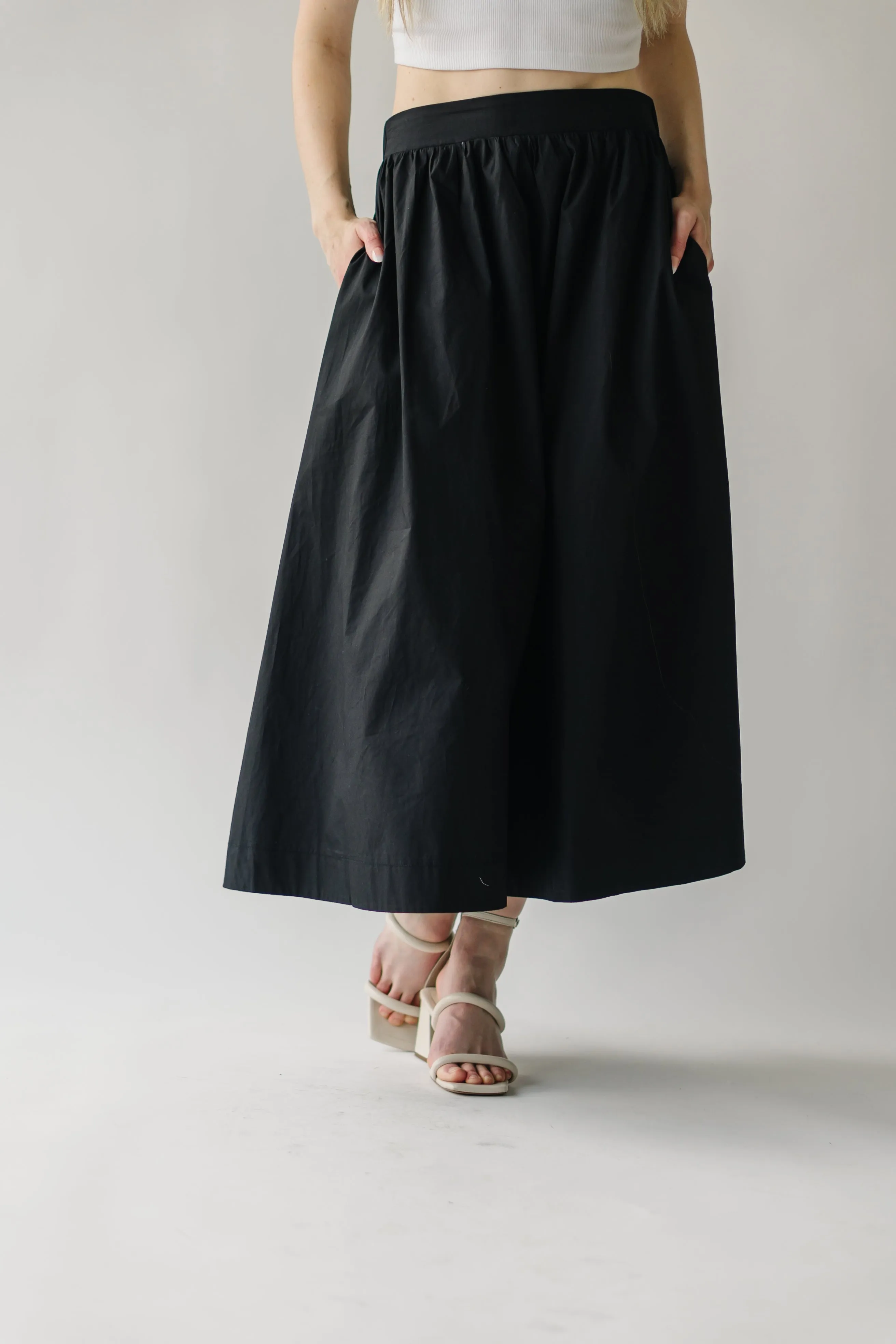 The Jolynn Flare Maxi Skirt in Black