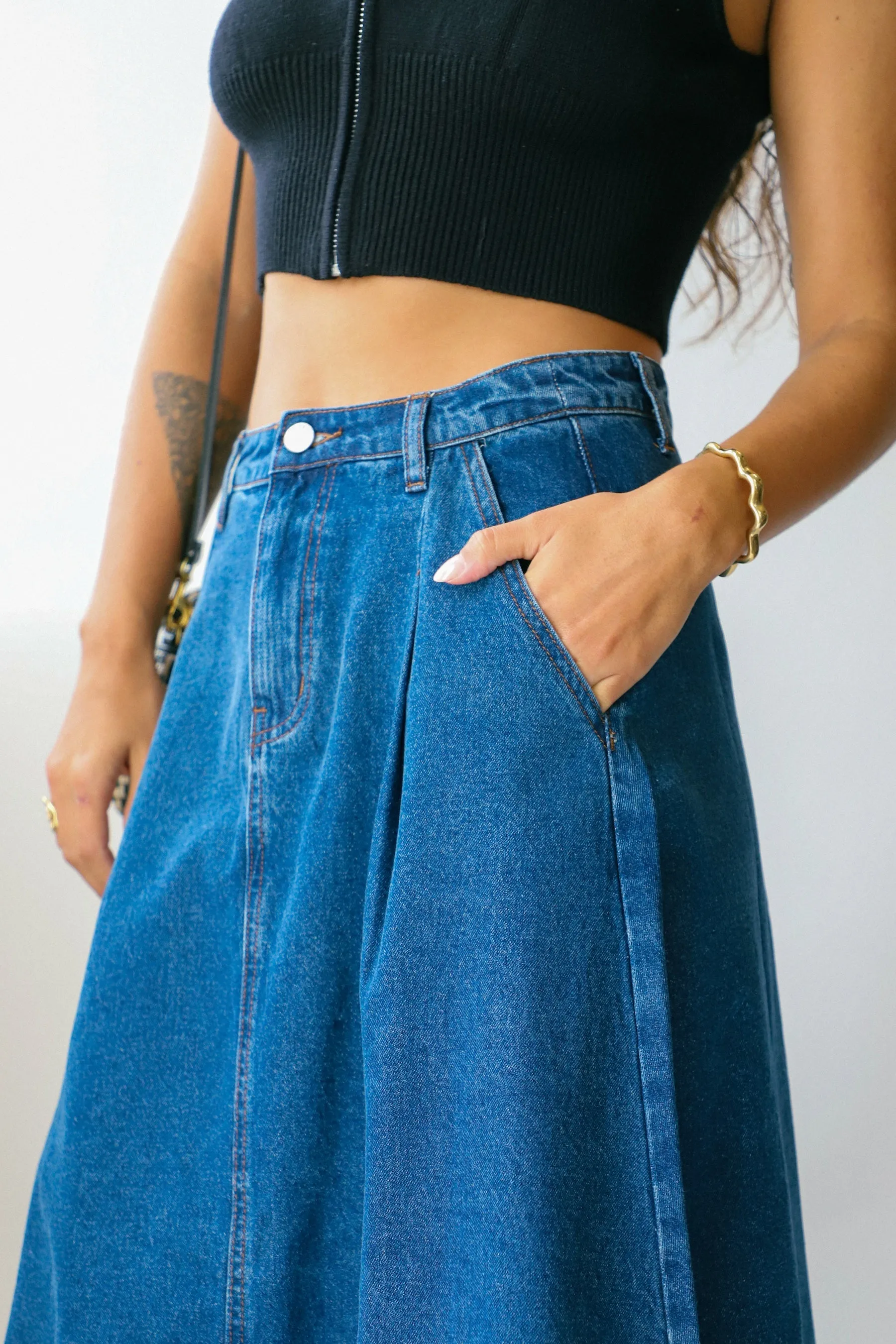 Washed Blue Bonnie Skirt