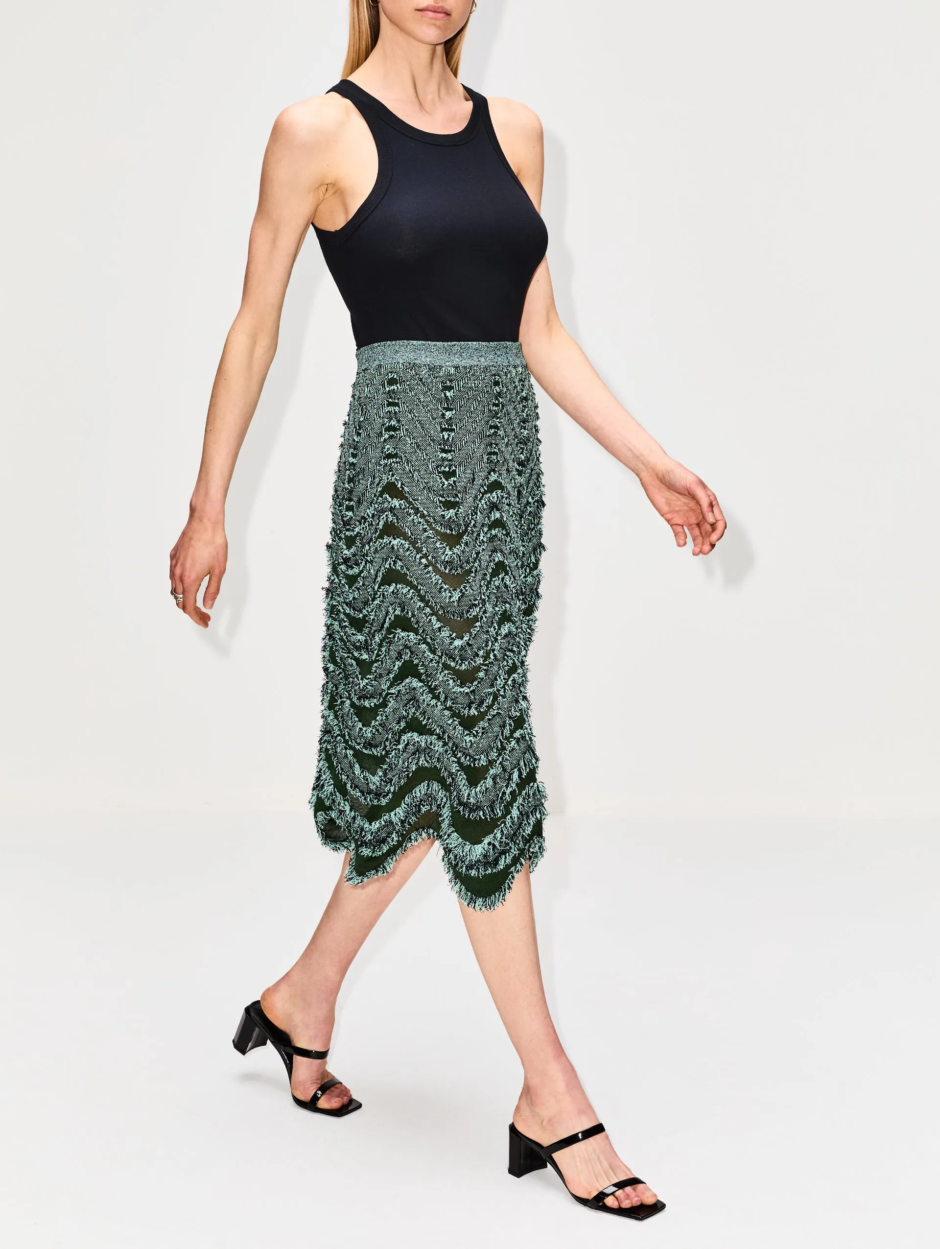 Wave Fringe Skirt