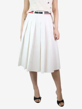 White pleated skirt - size L