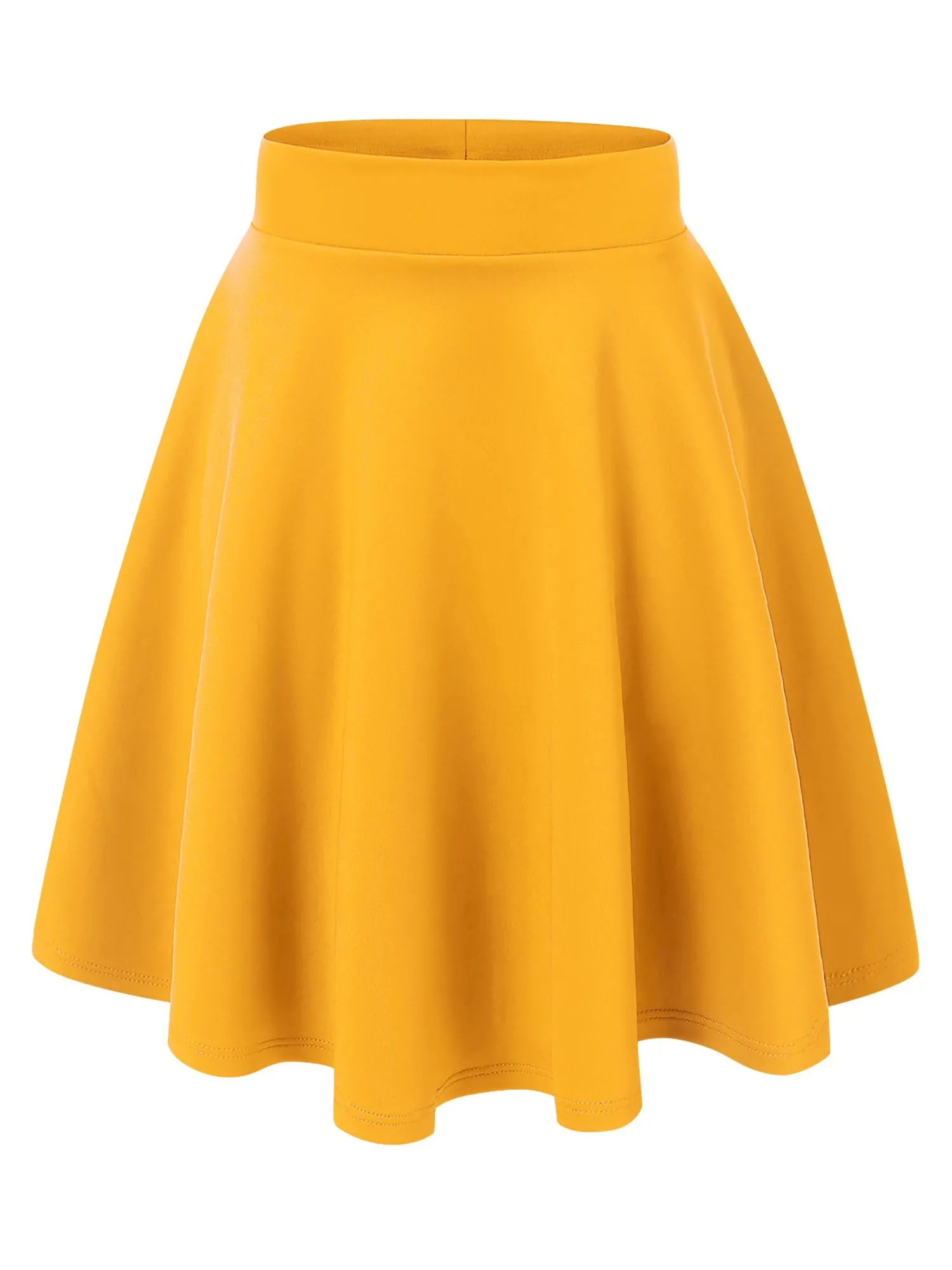 Women's Basic Versatile Stretchy Flared Casual Skater Skirt